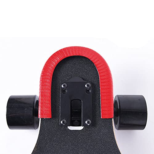 MAXPRO Skateboard Rugged Heavy Duty Shockproof Hybrid Dual Layer Hard Rubber Bumper Protective Guard - Red