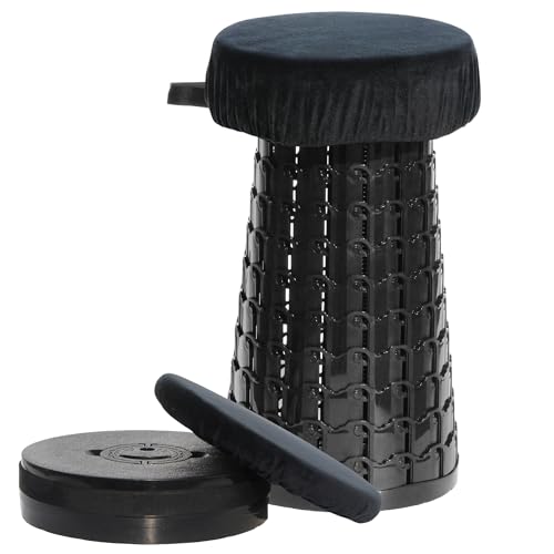 ALEVMOOM 19.7" Collapsible Stool with Thickened Cushion