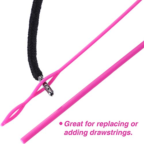 Drawstring Cords Replacement Drawstrings with Easy Threader for Sweatpants Shorts Pants Jackets Coats (Black, White) by Jetec - Image 2