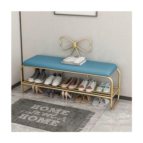 Rangement à chaussures design avec banc rembourré et étagère fine pour l'entrée
