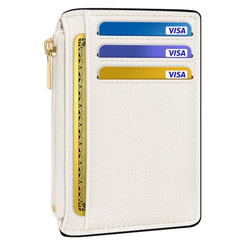 Image of Tipmile Mens RFID Wallet, Small Slim Business Credit Card Holder, Mens Gift | Mini Tiny Cute ID Case, Minimalist Zipper Pocket Wallet, Thin Coin Purse, Fathers Gift