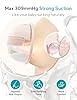 Paruu Hands Free Breast Pump P16, Wearable Breast Pump Electirc Portable with 4 Modes & 12 Levels, Max 309mmHg Strong Suction 19/21/24mm Flange Inserts Wearable Breastfeeding Pump, 2 Pack（Nude