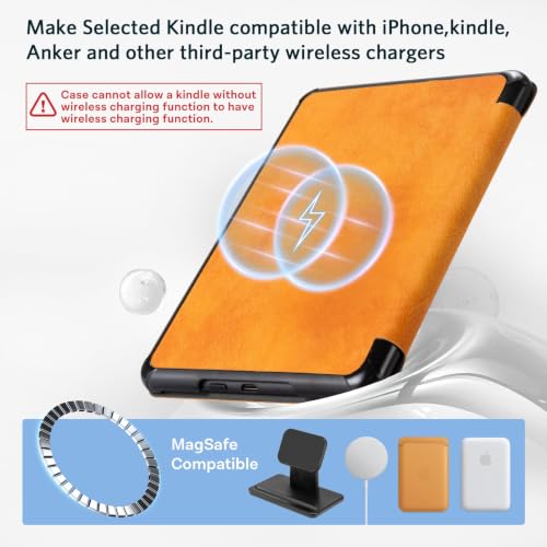 Image of CoBak Magnetic Case for 7 inch Kindle Paperwhite 12th Gen 2024 and Kindle Colorsoft - Compatible with iPhone MagSafe, for Samsung /Belkin /Anker Wireless Charging Pads, Lightweight, Auto Sleep Wake