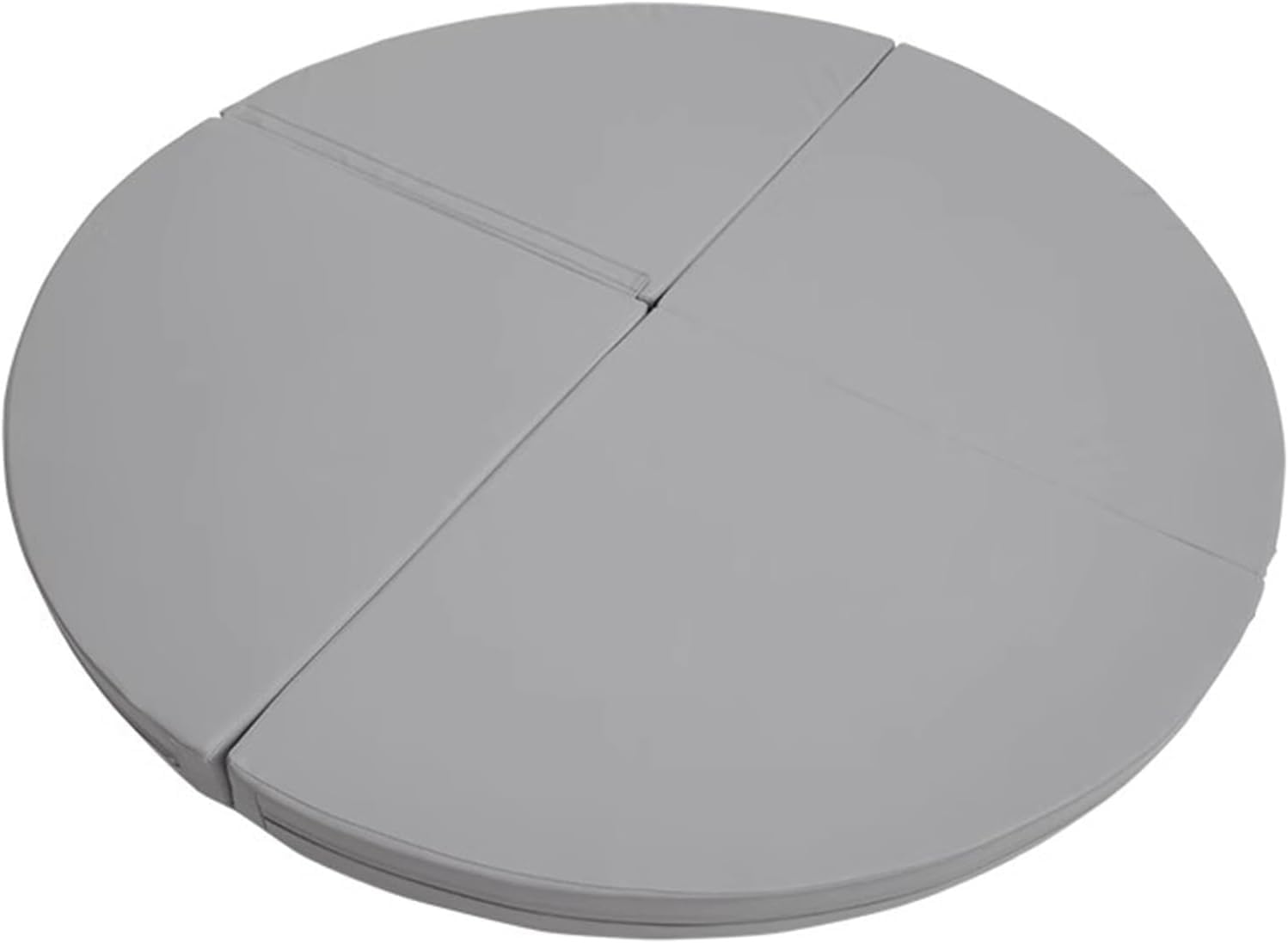 Round Pole Dance Mat w/PU Leather Skid Proof Covering, 2in Thick Heavy Duty Pole Crash Mat for Dance Pole(Gray1,130cm/4.3ft/51in)