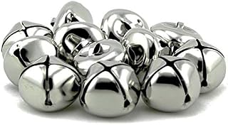 1 Inch 25mm Silver Craft Jingle Bells 18 Pieces