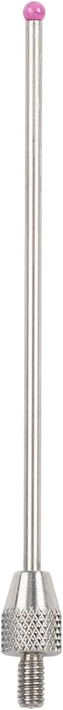 Steel Lever-Type Indicator Probe with M2.5 Thread, 0.01 mm Resolution, 1.4 mm Range, Silver or Red Ball Options (10–50 mm), (RED BALL 40MM)(Red ball 50mm)