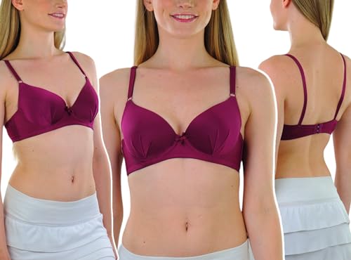 Image of ToBeInStyle Women's Pack of 6 Classic Style Underwire Supportive Padded Bras