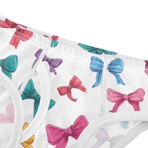 Wusikd Colorful Bows Ribbons Boys' Underwear Cotton Boys Briefs Soft Toddler Underwear 2T4