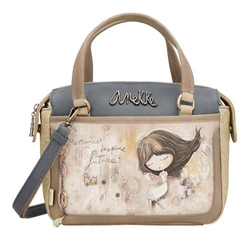 Anekke Bolso Bowling Memories - Elegancia y Gran Capacidad | Cierre Cremallera y Asa Bandolera Extraíble | Medidas: 28x22x14 cm Anekke Bolso Bowling Memories - Elegancia y Gran Capacidad | Cierre Cremallera y Asa Bandolera Extraíble | Medidas: 28x22x14 cm