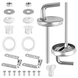 2 Piezas Bisagra de Acero Inoxidable para Tapa de Inodoro Universal, Repuesto de Tapa de Inodoro Bisagras de Asiento Accesorios con Roca