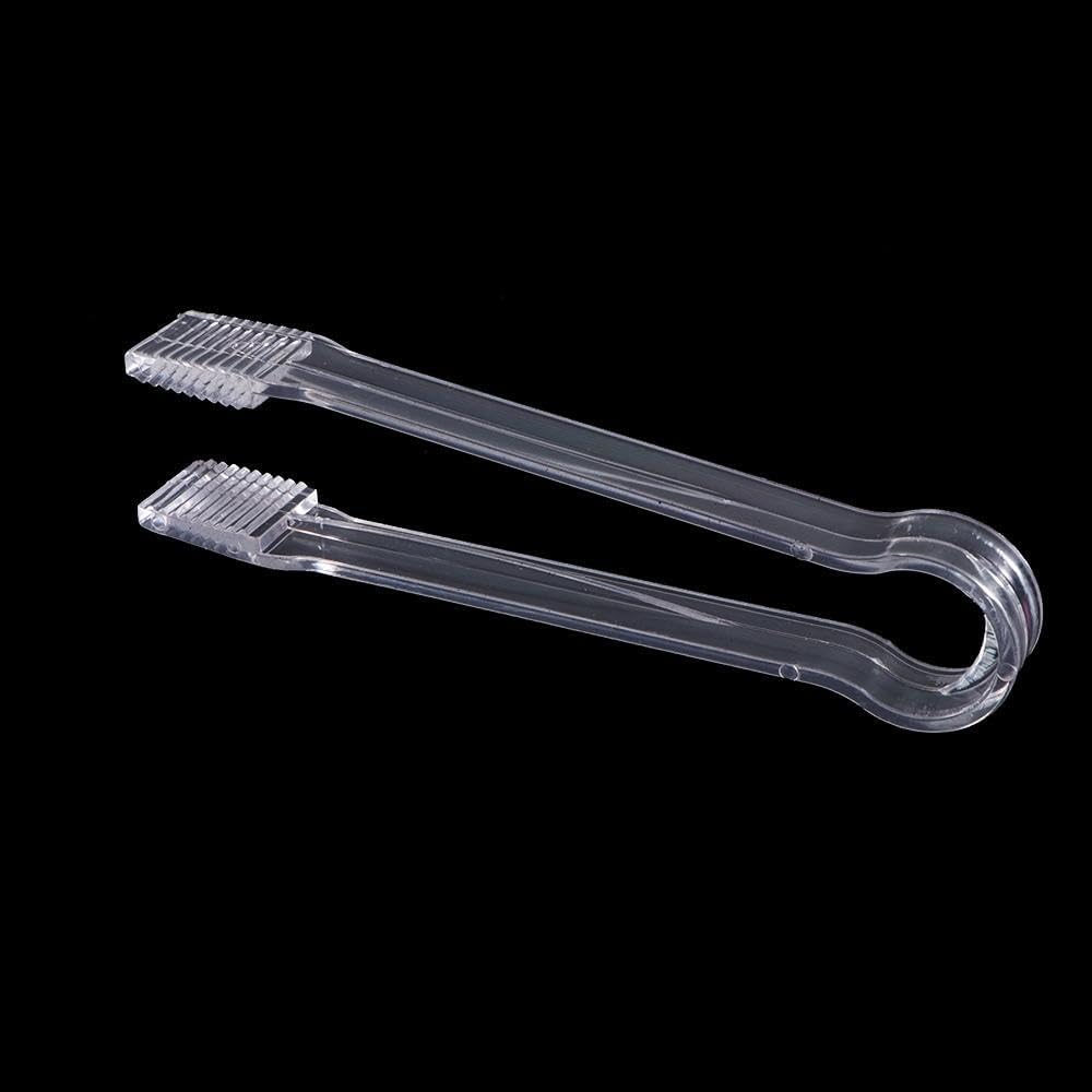 3 Pcs Mini Clear Plastic Ice Tongs, 6.3 Inch Sugar Tongs Serving Tongs for Tea Coffee Appetizers Desserts Buffet, Perfect for Party Bar Kitchen