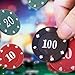 VOVCIG Poker Chips 100PCS Plastic Poker Chips Set 5 Colors for Home Game Poker Nights Party Card Club or Late Night Poker Games Supplies