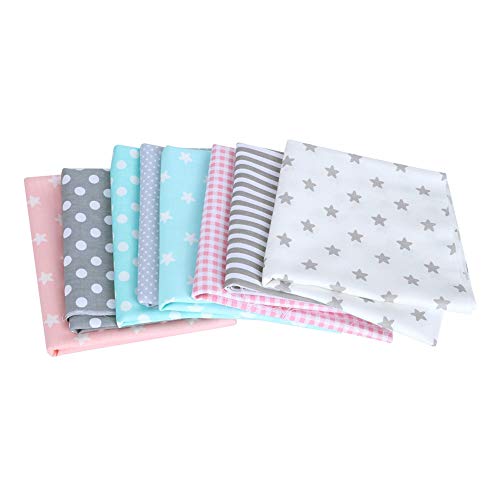 SAXOJONON Tela de algodón para Manualidades, Material de Costura con Patrones Impresos, Tela de algodón y Duradera para Bolsos, máscaras, Juguetes, proyectos Escolares,