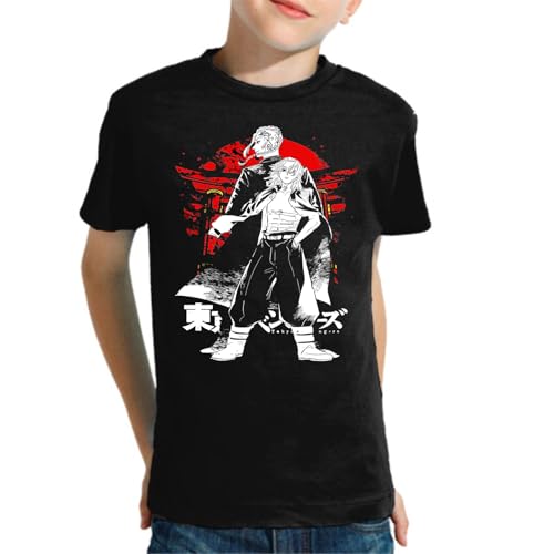 the Fan Tee Camiseta Infantil de Niño Niña Dibujos Animados Tokio Anime japonés – Banda Callejera y Líder del Rubio, Mikey, Gang 013 8 años