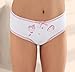 Brix Girls' White Briefs Panties - Super Soft Graphic Print Underwear 3-pk. 3/4