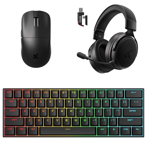 MCHOSE Ace60 HE Clavier Gaming à effet Hall et pack périphériques avec casque V9 Pro et souris L7 Pro