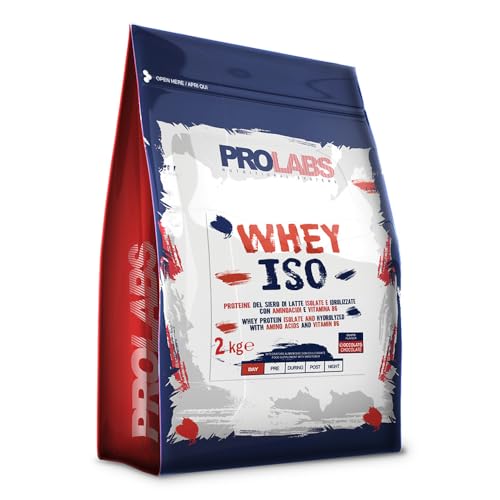 PROLABS WHEY ISO - 2 Kg - Cioccolato - Proteine del siero di latte isolate e idrolizzate – Con...