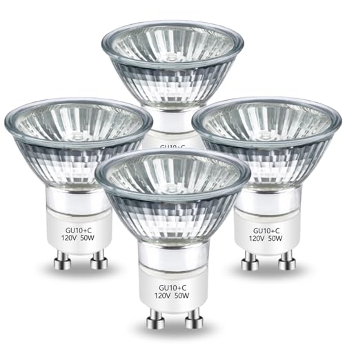BOGAO Halogen Bulb 50 Watt GU10 120V NP5 Replacement Bulb for Candle Warmer Scent Wax Burner Fragrance Melt Warming JDR Dimmable Warm White 2700K Pack of 4