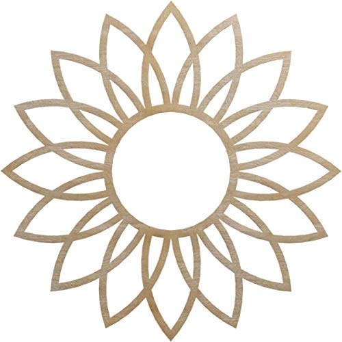 Ekena Millwork 40"OD x 13 1/4"ID x 3/8"T Daisy Wood Fretwork Pierced Ceiling Medallion, Birch