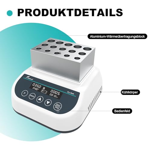 JOANLAB Professionelles Plasma-Gel-Heizgerät, 2,5ml/5ml/10ml Kombi-Block Trockenbad, PRP PPP Gel-Herstellung mit präziser Temperaturregelung