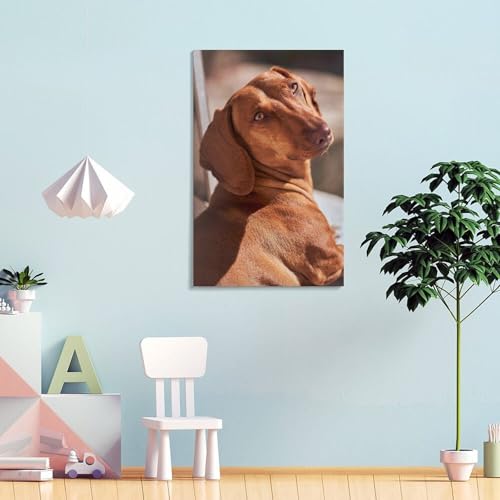 Impression sur toile teckel (22) tableau mural de 40 x 60 cm - 4