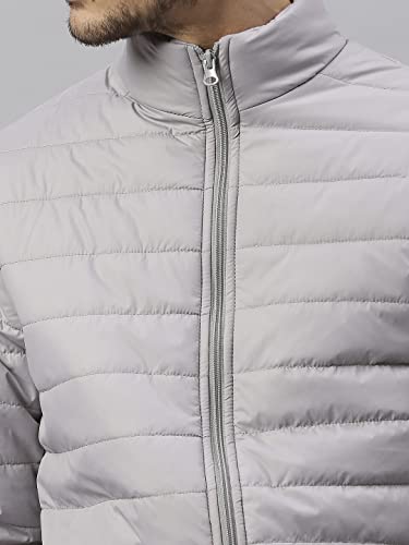 Image of Dennis Lingo Men's Solid Long-Sleeve Regular Fit Puffer Jacket - Waterproof, Lightweight, Casual Winterwear for Men
