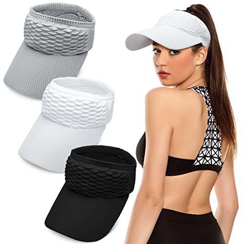 3 piezas gorros de visera para mujer, tejido, verano