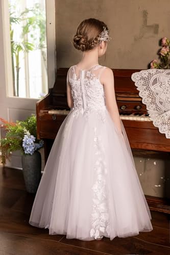 Tulle Flower Girl Dresses for Wedding First Communion Dress Girls Lace Bridesmaid Dress Pageant Party Ball Gown4