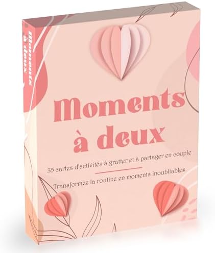 Moments à Deux | Jeu de Cartes à gratter pour Couples | Aventures et expériences Uniques | Prêts à relever Les défis à Deux ? Cadeau Homme/Femme