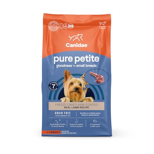 Canidae Pure Petite Premium Freeze-Dried Raw Coated Dog Food for Small Breeds, Real Lamb Recipe, 10 lbs, Grain Free