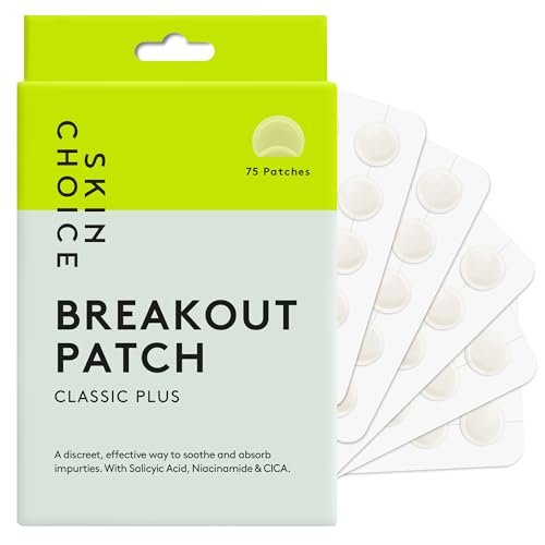 SKIN CHOICE Pimple Patches Salicylic Acid & Niacinamide (Pack of 75) Breakout Spot Patches Hydrocolloid Patch Blemish Stickers Spot Dots for Face Vegan Cruelty-Free Korean Skin Care