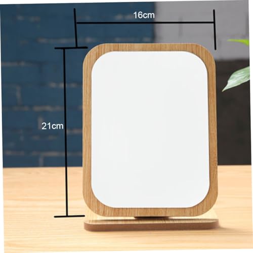 Espejo de maquillaje grande de madera retro, diseño elegante para baño y tocador 3
