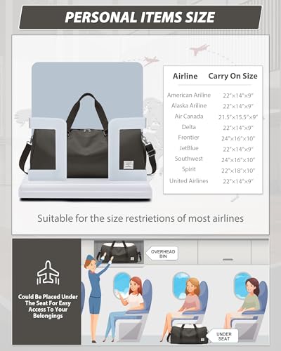 Image of Travel Duffle Bag,Weekender Overnight Bags for Women with Shoes Compartment,Tote Gym Bag Personal Item Carry On Bag for Travel Business Trips Sport Hospital Dance Coffee Brown