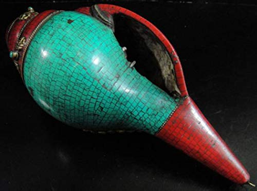 ◆チベット密教法具 法螺貝（シャンカ）羯磨（カツマ)-2 Amazon.co.jp: チベット密教法具 法螺貝 シャンカ 羯磨 カツマ