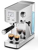 COWSAR Espresso Machine 20 Bar, Compact Commercial Espresso Maker with Milk Frother, Visual Pressure Gauge...
