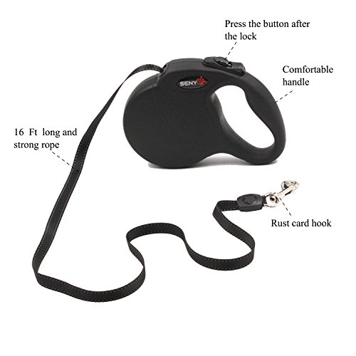 Senye Pet Retractable Dog Leash,16Ft Dog Traction Tape For Large Medium Small Dogs,One Button Break And Lock System #TOP3