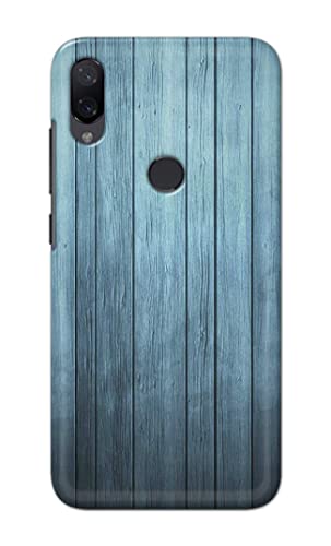 Image of Printed Hard Back Cover Case for Mi Play Back Cover (Wooden Blue) -1302