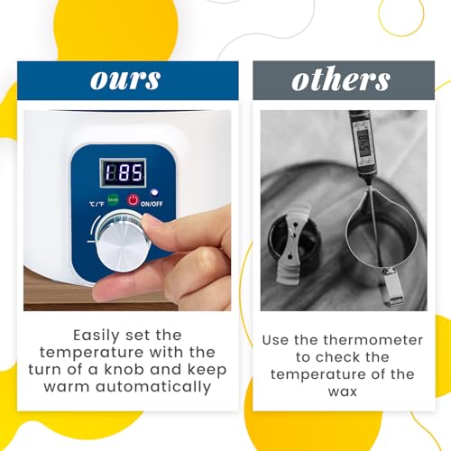 KQU Electric Wax Melting Pot for Candle Making, Wax Melter with Digital Temperature Display, Non-Stick Candle Making Pouring Pot with Spout and Automatic Constant Temp Control by KQU - Used condition - Image 4