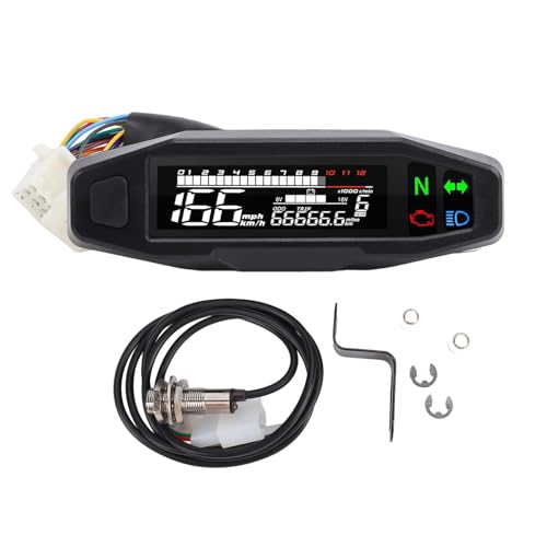 Velocímetro universal para motocicleta: mejora tus rutas de carretera con odómetro LCD digital