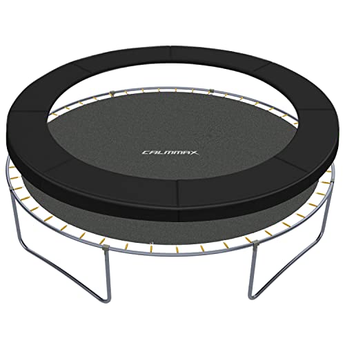 CalmMax Universal Replacement Trampoline Safety Pad - Spring Cover Fits All ã€12FTã€‘ Frames - Comfortable, Durable and Water-Resistant Black
