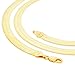 Nuragold 10k Real Yellow Gold Solid Herringbone Flexible 5mm Chain Necklace (16