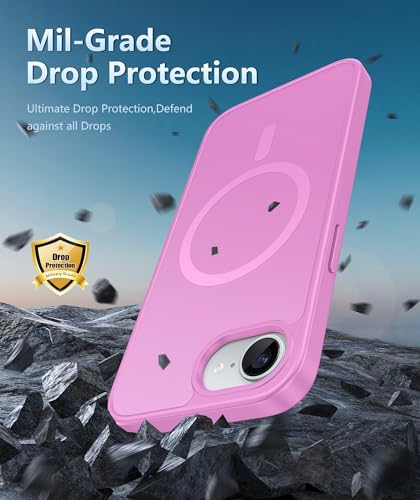 Coque iPhone SE rose mate magnétique antichoc signée FNTCASE - 5