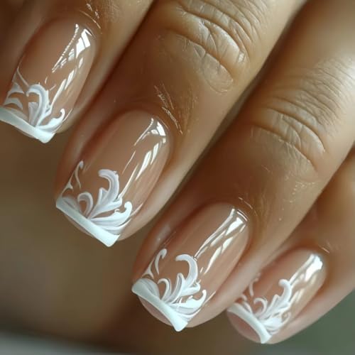 24Pcs/Set Press on Nails Fake Nail Free Size Adhesive (Y404)