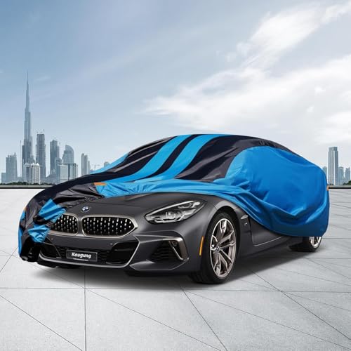 Image of Kaugung Car Cover Waterproof Custom Fit BMW Z4 (1996-2025), Full Exterior Cover for Automobiles Lightweight Resistant Outdoor Sun UV Rain Dust Snow Wind Protection.