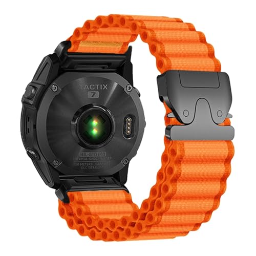 [�����ȓX] QuickFit 20 mm 22 mm 26 mm�҂݃i�C�����x���g�́A�ɓK����Garmin Fenix 8 47 mm 51 mm 7 X 6 X 5 5 X Plus/Enduro 3�x���g�u���X���b�g����(Orange Black,2