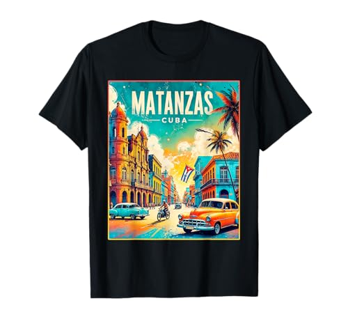 Matanzas Cuba Camisa Familia Viaje Cubano Vintage Retro City Camiseta