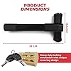 GADLANE Black T-Bar Steering Wheel Lock - Car Lock Anti-Theft Device, Car Steering Lock Suitable Car Security for Car, Van & Caravan with 2 Keys - Strong Car Lock Steering Wheel (Black) #1