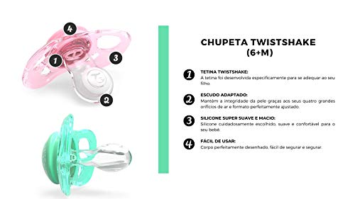 Chupeta Dupla/ 6+M, Prime Baby, Azul/Verde