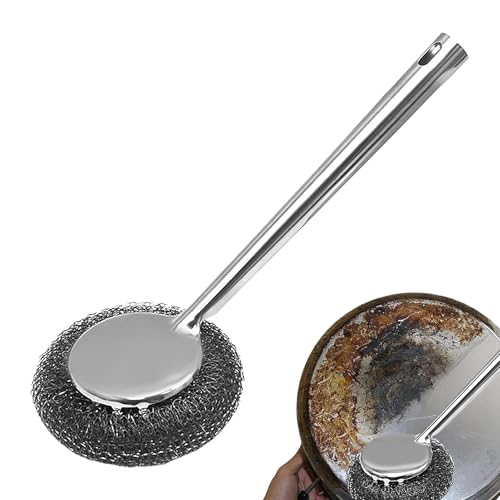 Steel Wool Scrubber, Portable Scouring Pads for Pots Cookers Tableware Sinks Range Hoods, Metal Dish Scrubber Scouring Pads, High-Density Polishing Stainless Steel Scrubbing Pads