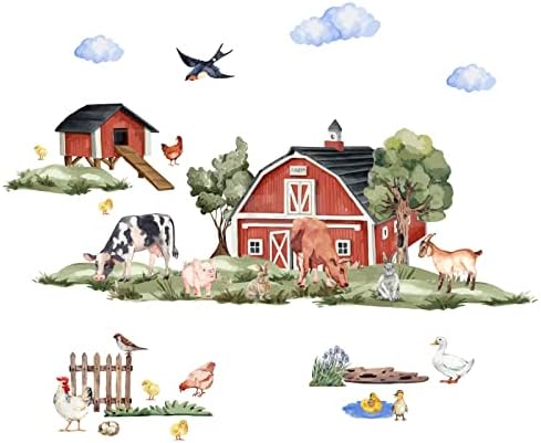 SUPERDANT Pegatinas De Pared De Animales De Granja 8 Estilos superdant-pegatinas-de-pared-de-animales-de-granja-8-estilos